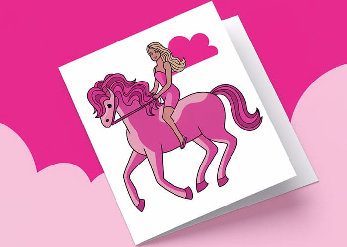 Make a Barbie Horse-Themed Greeting Card