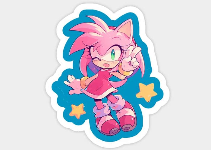 Making Amy Rose Stickers