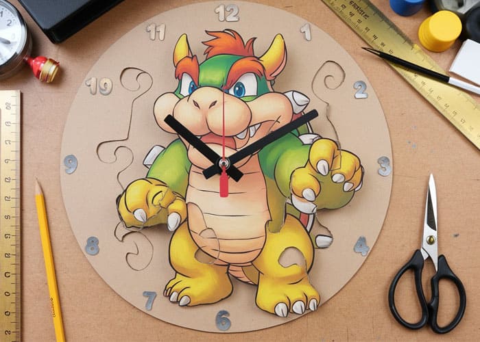 Making a DIY Clock with Bowser Jr Images