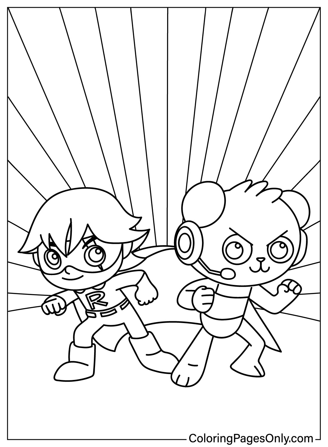 Fun Characters in Ryan's World - Free Printable Coloring Pages