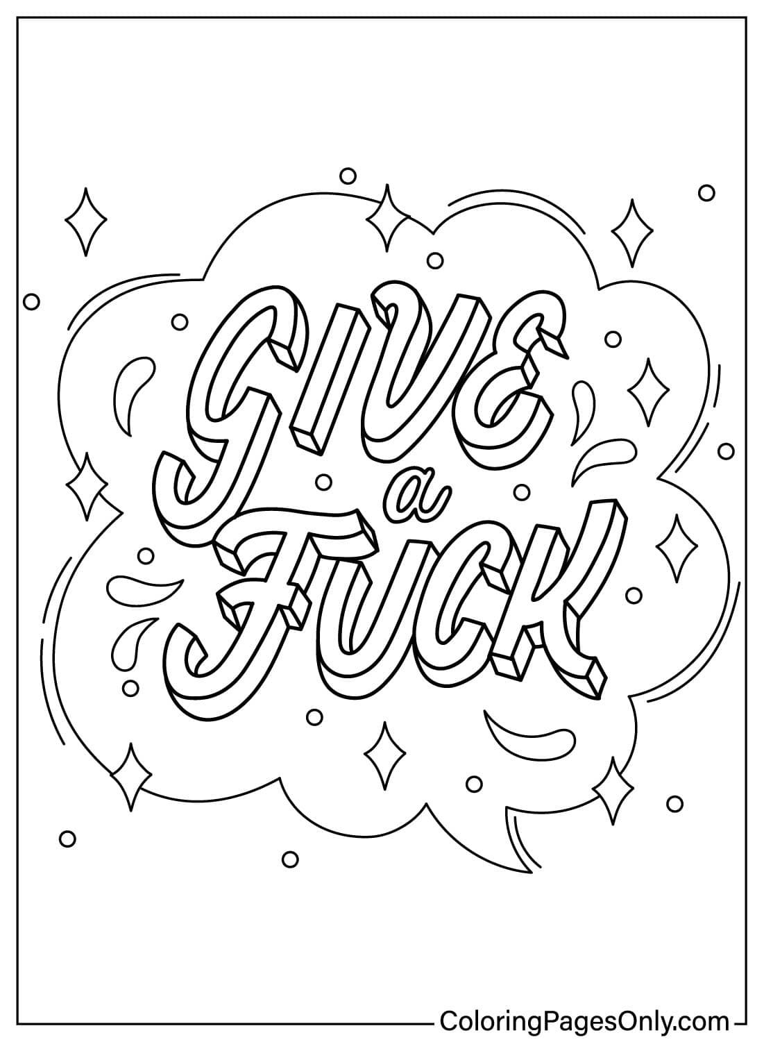 Swear Word Coloring Pages Printable Swear Word Coloring Pages Printable
