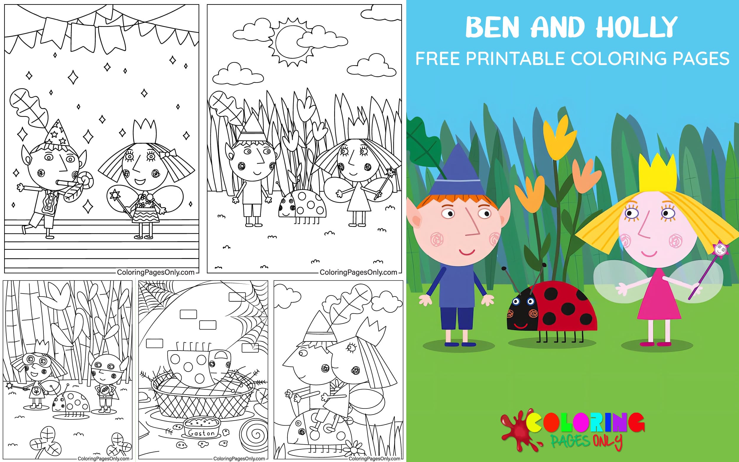 Ben and Holly Coloring Pages: Enter the Little Kingdom and Add Your ...