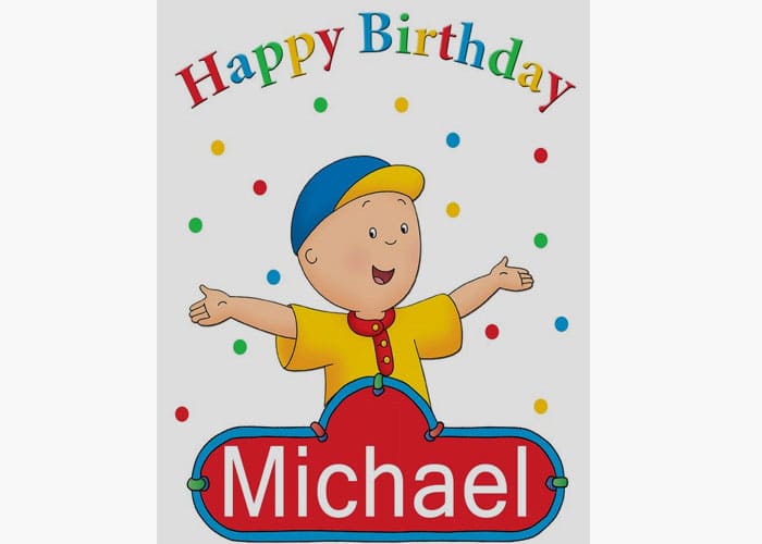 Caillou Birthday Cards