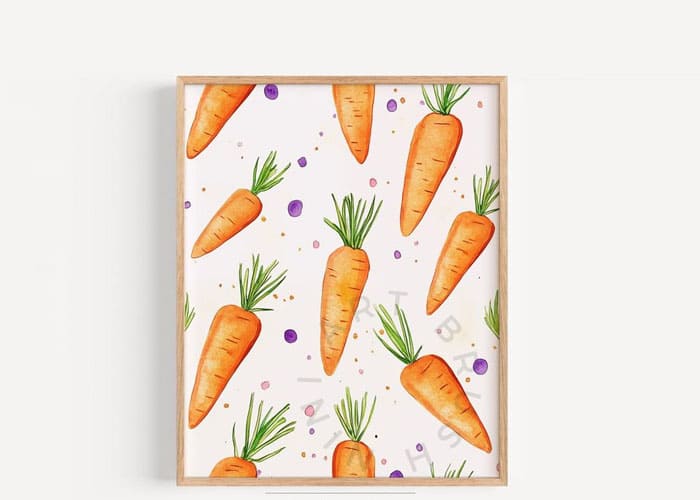 Carrot Garden Wall Art