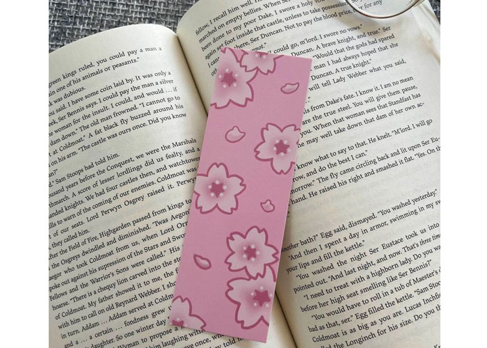 Cherry Blossom Handcrafted Bookmarks