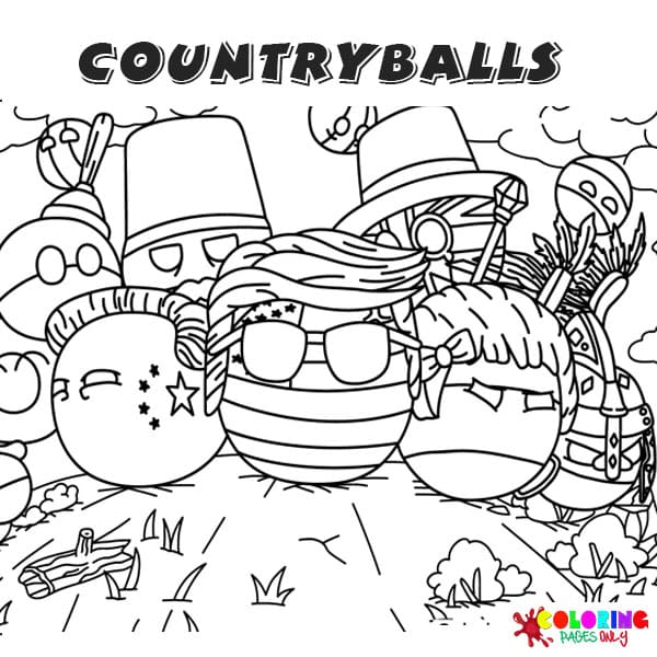 Countryballs Coloring Pages