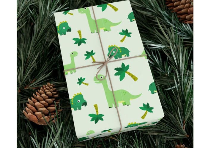 Dino-Themed Gift Wrap