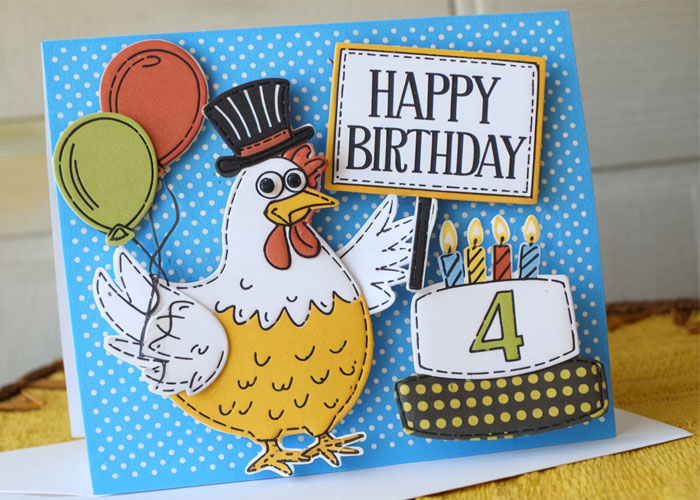 Make a Chicken Birthday Card