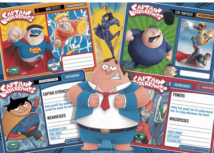 Superhero Trading Cards with Captain Underpants