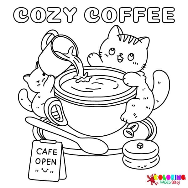 Cozy Coffee Coloring Pages