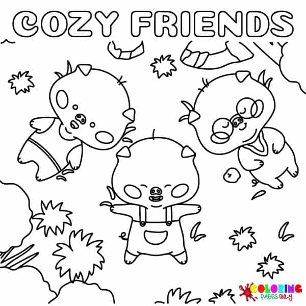 Cozy Friends Coloring Pages