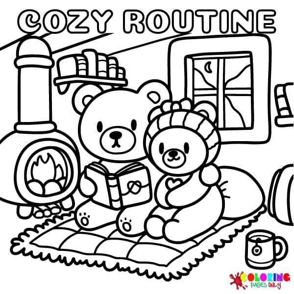 Cozy Routine Coloring Pages