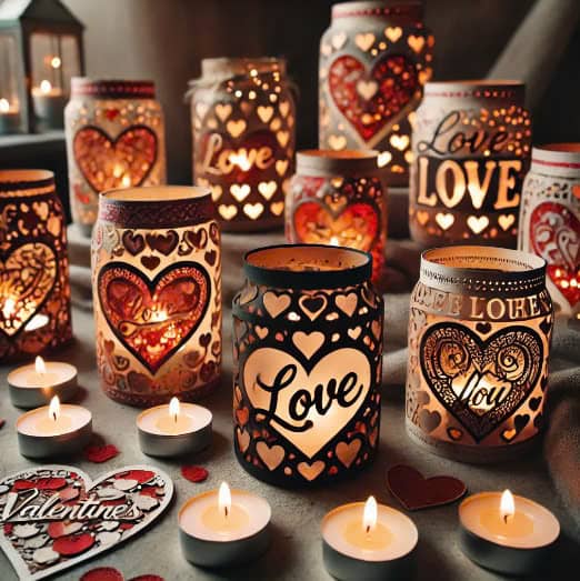 Love-Themed Candle Holders