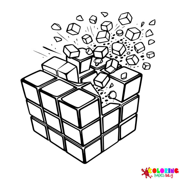 Rubik's Cube Coloring Pages