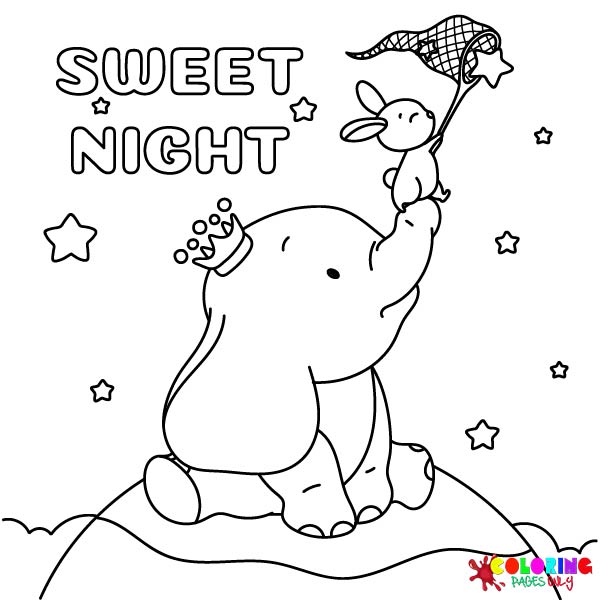 Sweet Night Coloring Pages