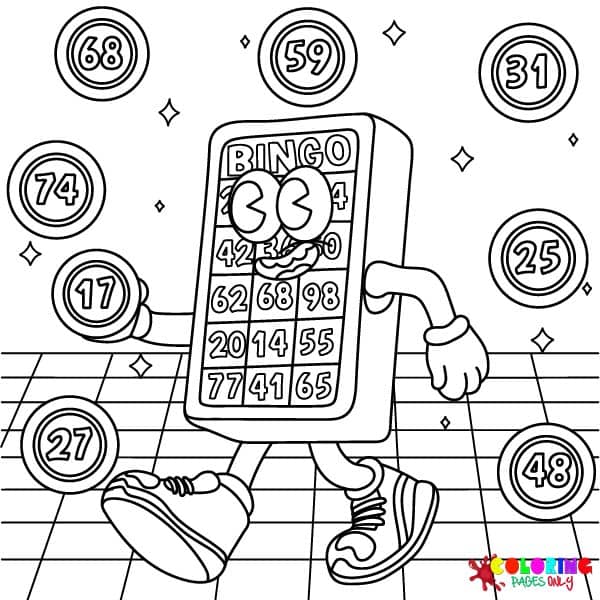 Bingo Coloring Pages