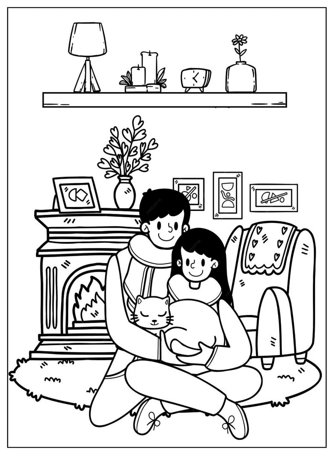 30 Cozy Home Coloring Pages Free Printable PDF Online Coloring