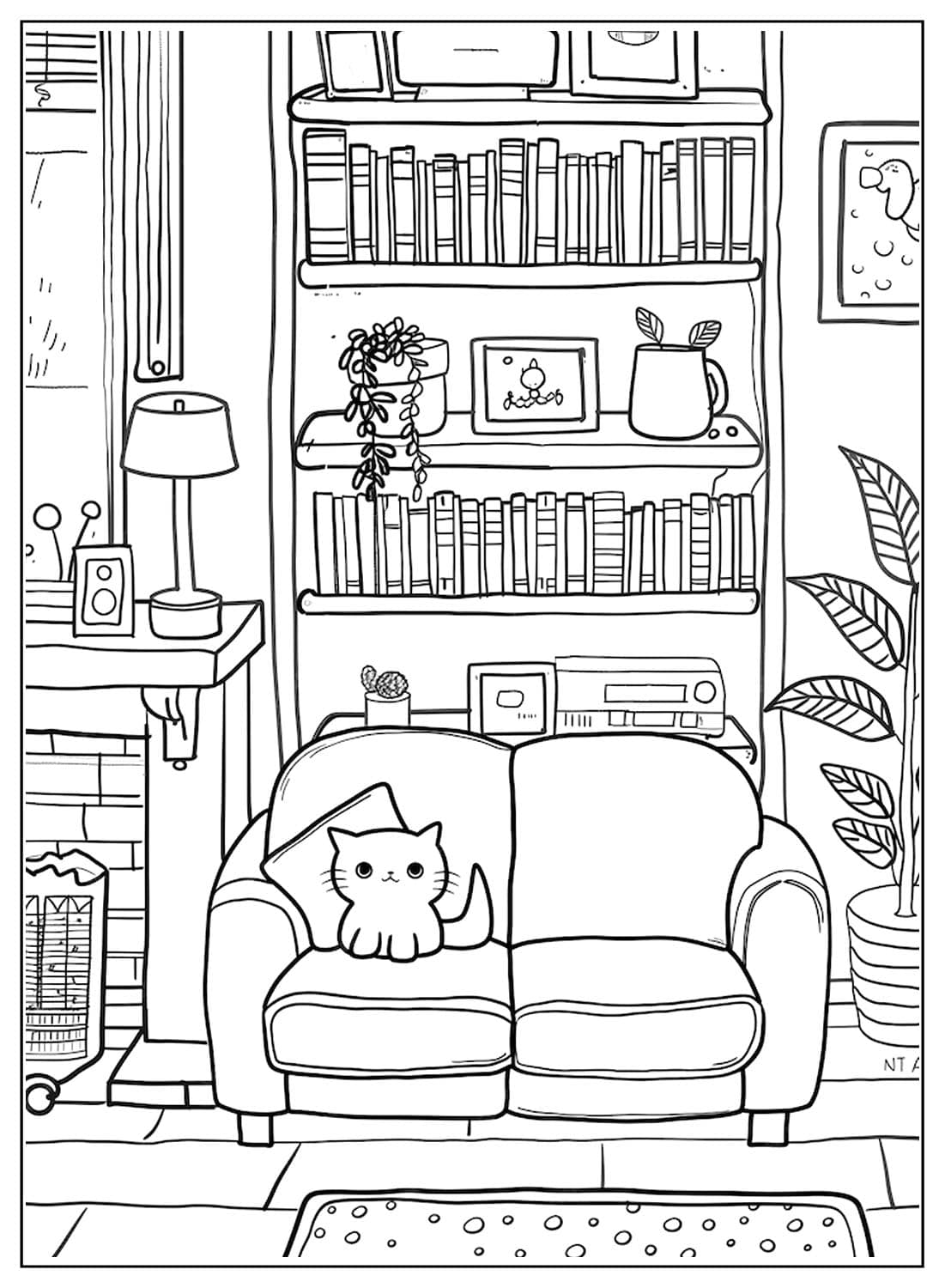 30 Cozy Home Coloring Pages Free Printable PDF Online Coloring