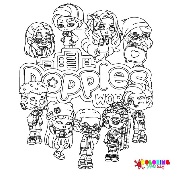 Dopples World Coloring Pages