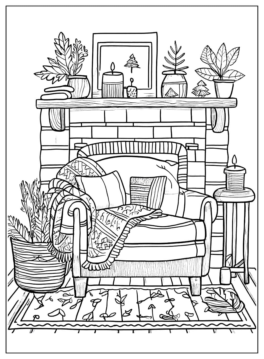 30 Cozy Home Coloring Pages Free Printable PDF Online Coloring
