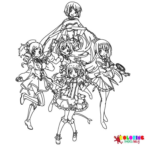 Puella Magi Madoka Magica Coloring Pages