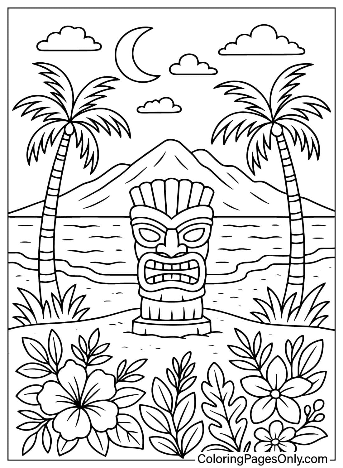 Tiki Masker Kleurplaten