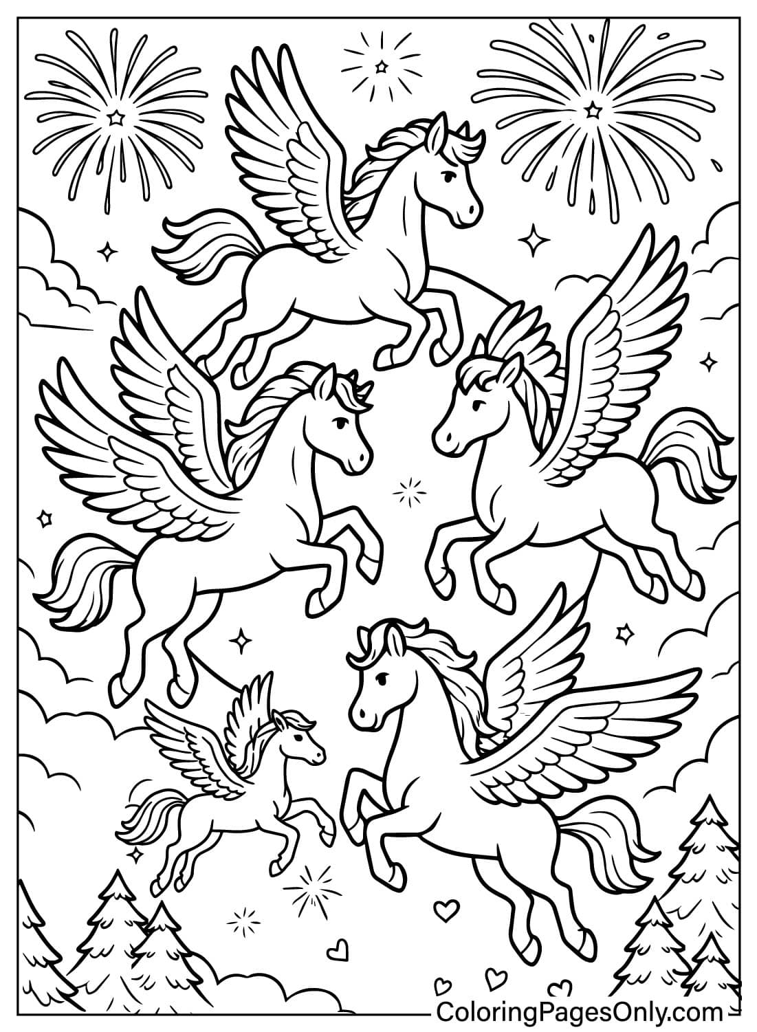 30 Pegasus Coloring Pages Free Printable PDF Online Coloring