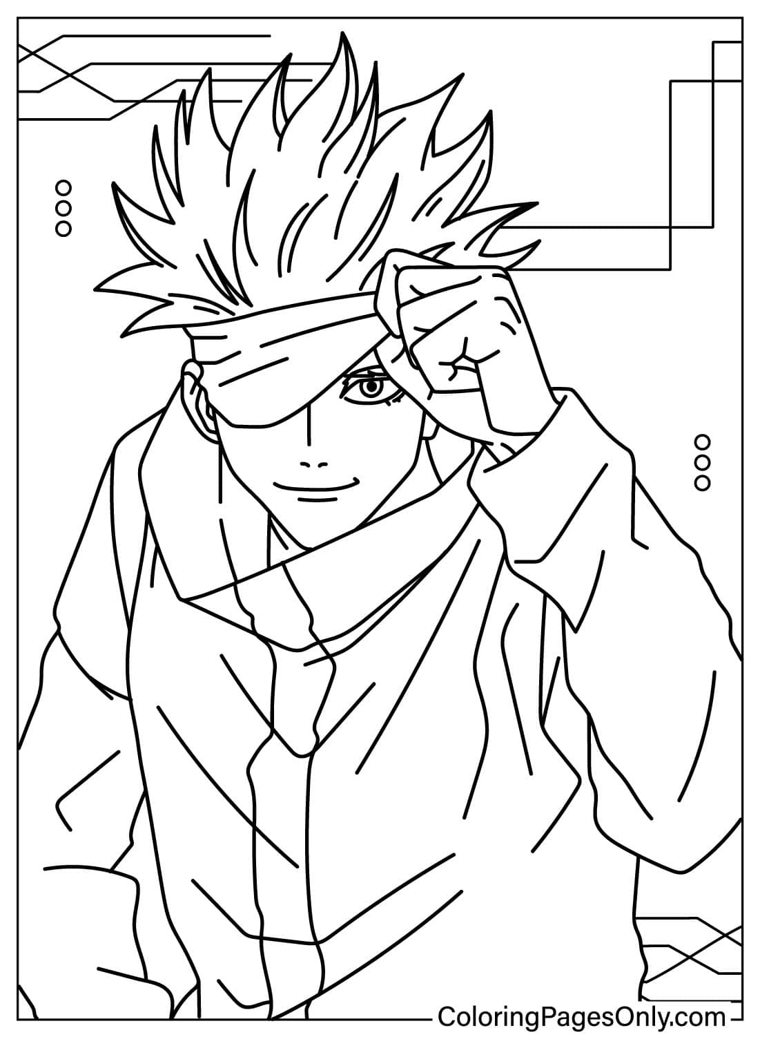 Satoru Gojo Coloring Page