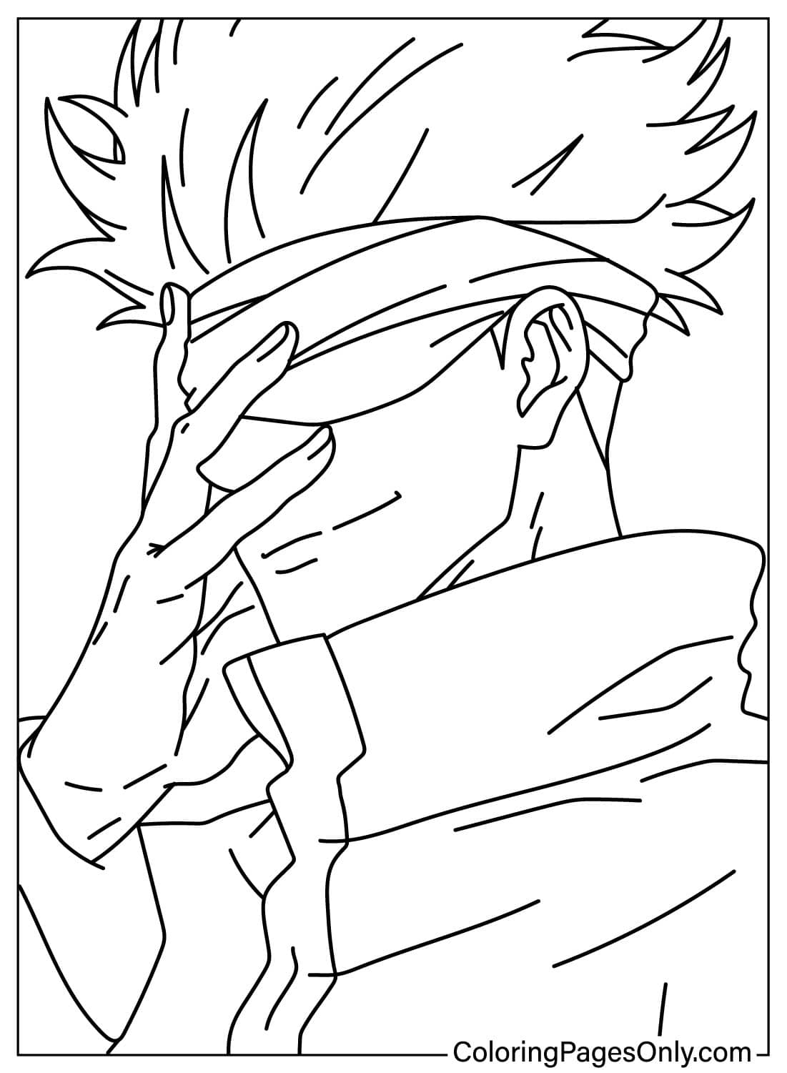 Satoru Gojo Coloring Page