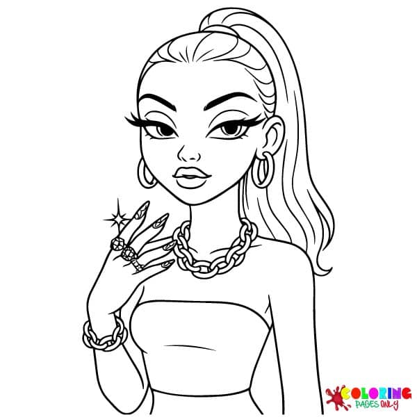 Baddie Coloring Pages