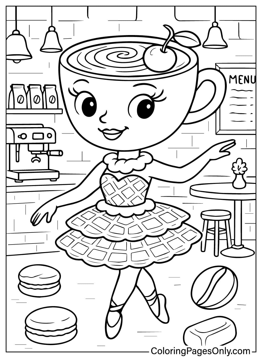 Baby Ballerina Cappuccina Coloring Pages