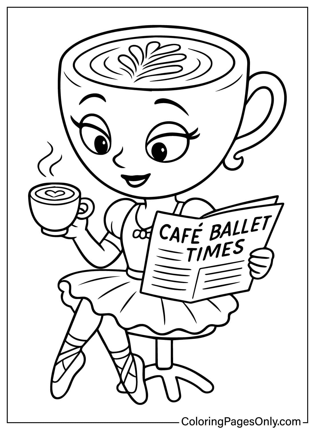 Coloring Book Ballerina Cappuccina