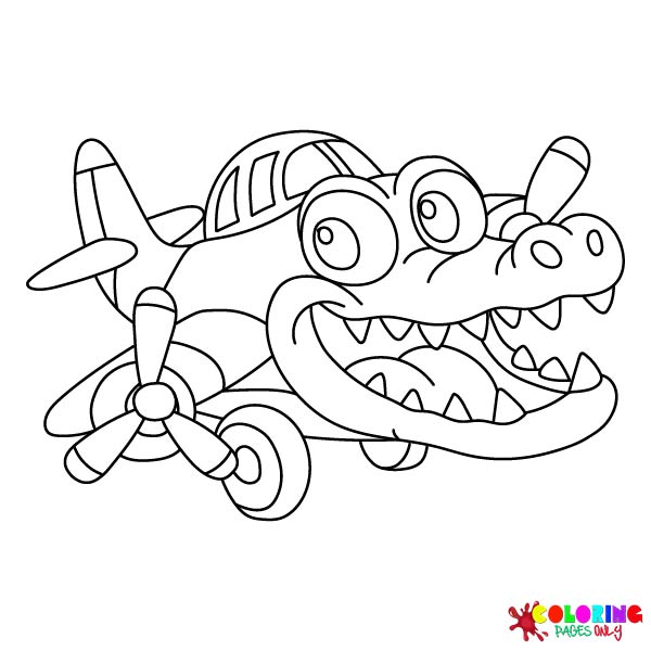 Bombardino Crocodilo Coloring Pages