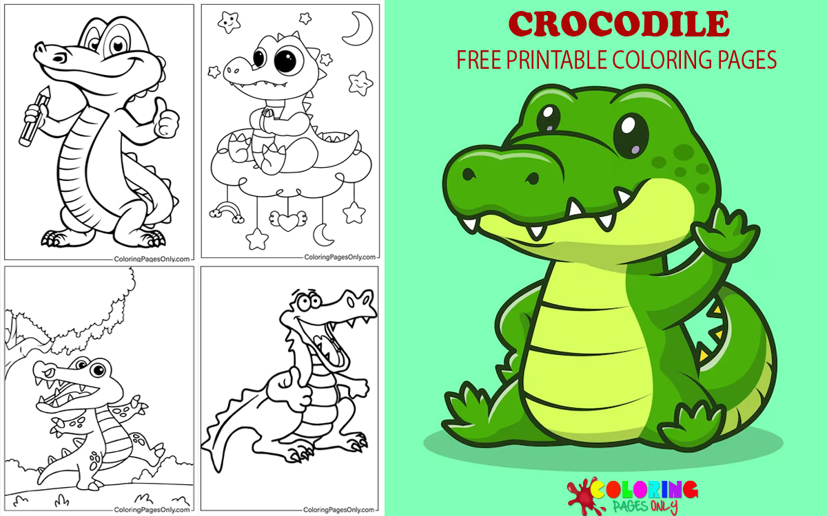 Crocodile Coloring Pages