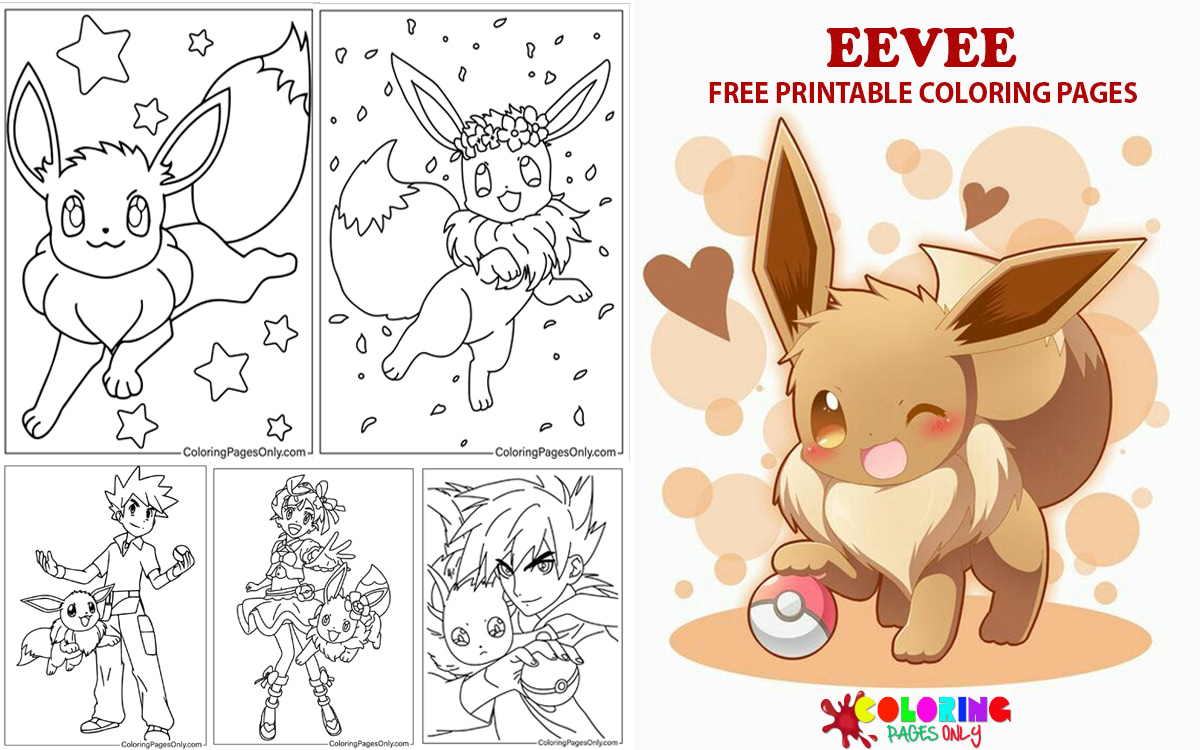 Eevee Coloring Pages