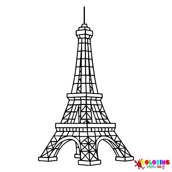 Eiffel Tower Coloring Pages