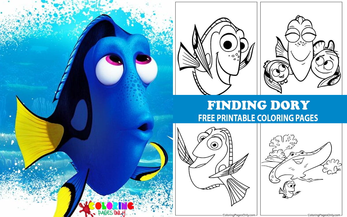 Finding Dory Coloring Pages