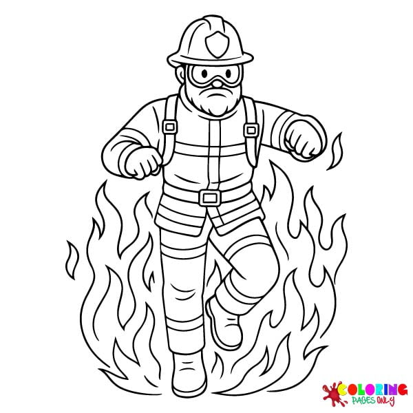 Firefighter Coloring Pages