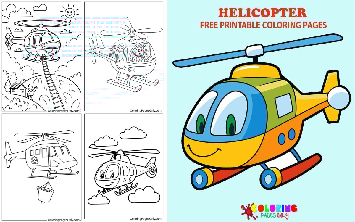 Helicopter Coloring Pages