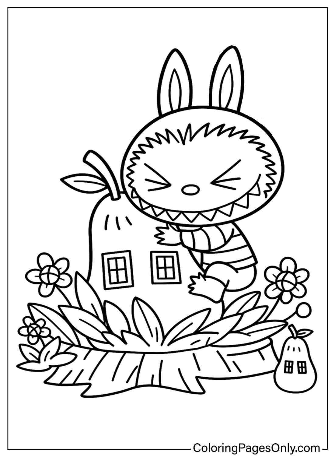 Labubu Pippo Coloring Page For Kids Free Coloring Pages For Kids 