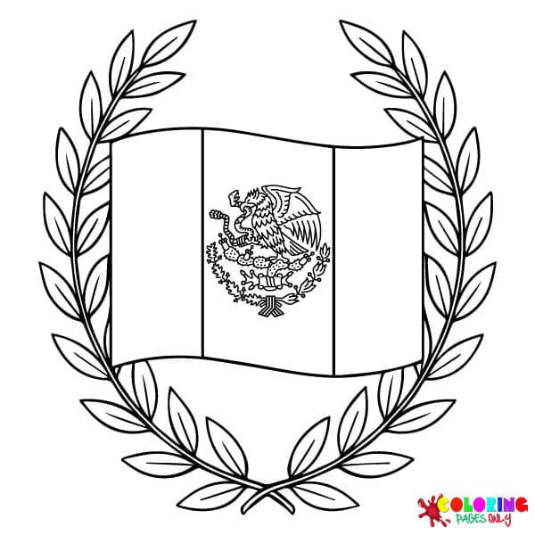 Mexican Flag Coloring Pages