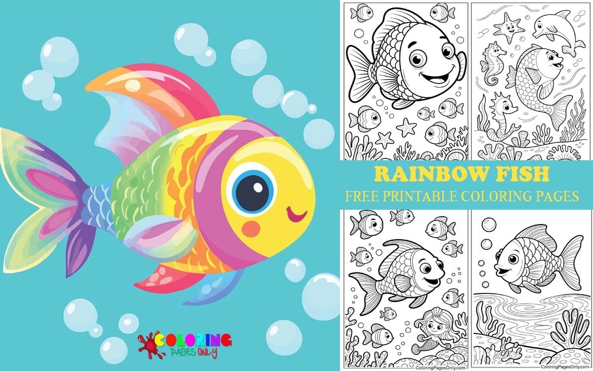 Rainbow Fish Coloring Pages