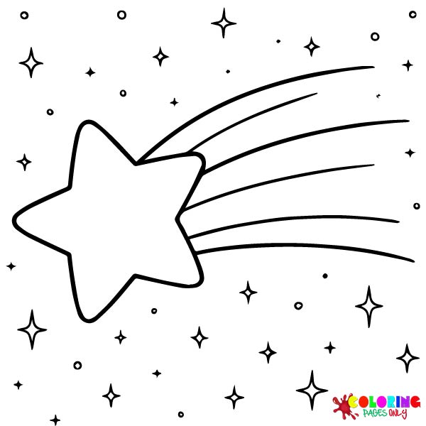 Shooting Stars Coloring Pages