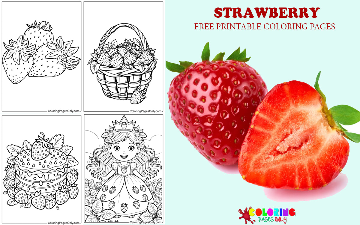 Strawberry Coloring Pages