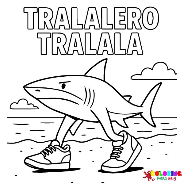 Tralalero Tralala Coloring Pages