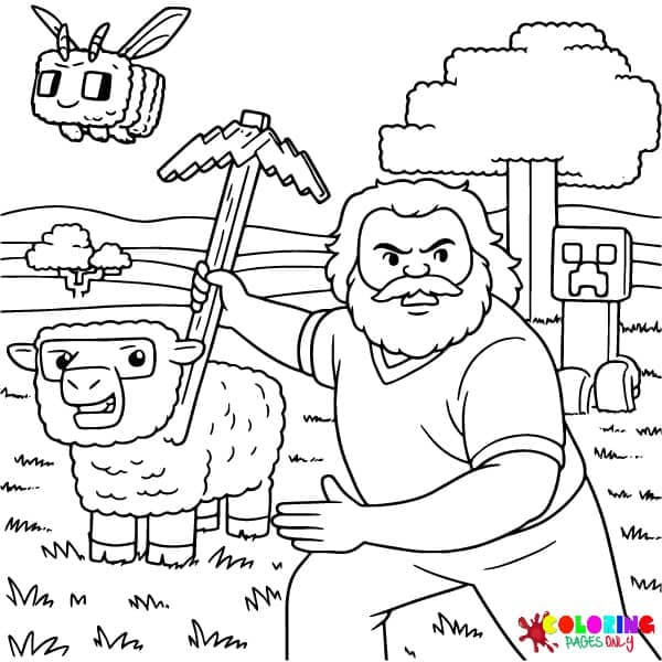 Minecraft Movie Coloring Pages