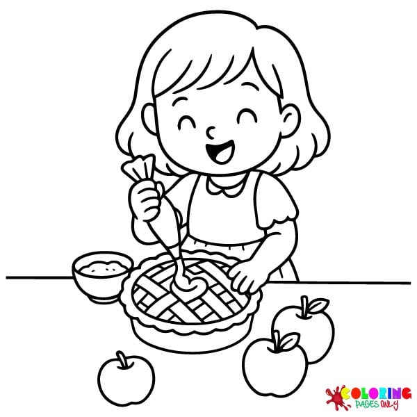 Apple Pie Coloring Pages