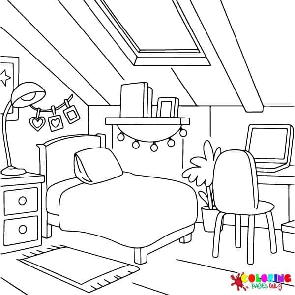 Bedroom Coloring Pages