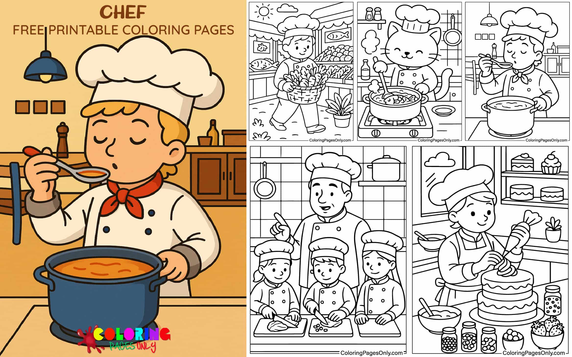 Chef Coloring Pages