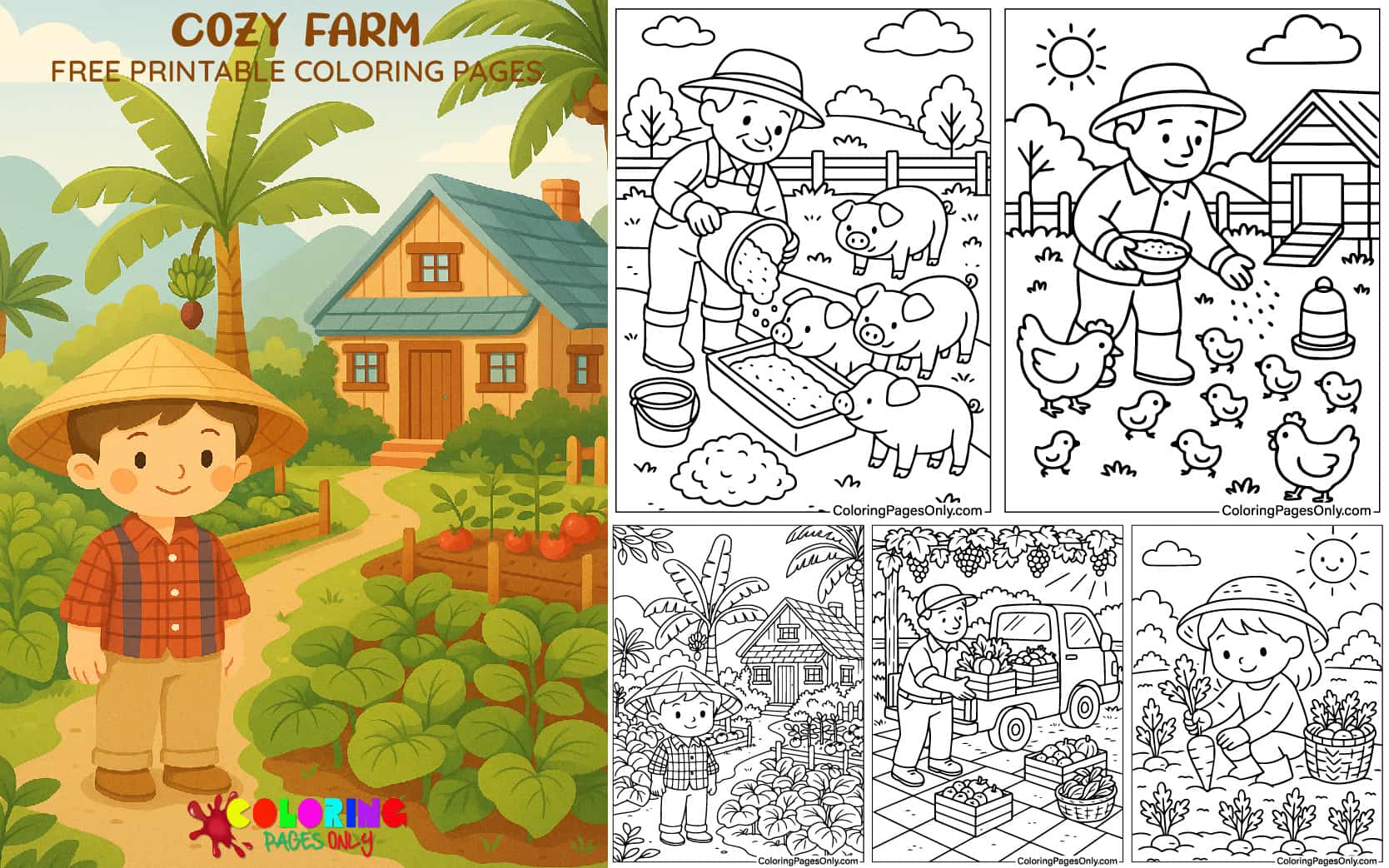Cozy Farm Coloring Pages